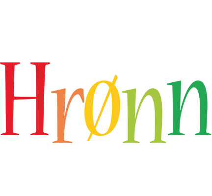 Hrønn birthday logo