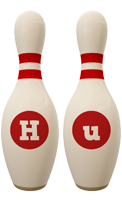 Hu bowling-pin logo