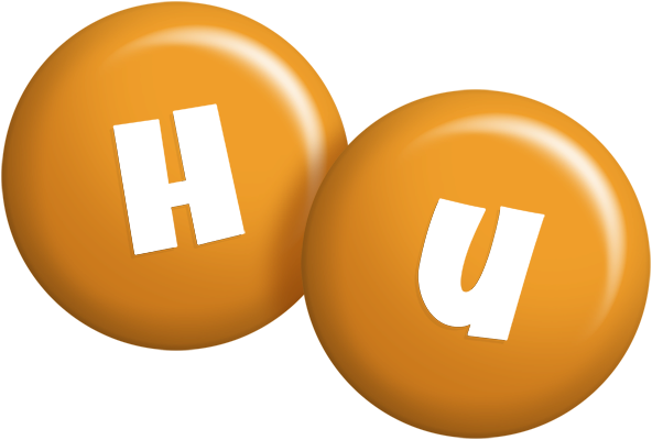 Hu candy-orange logo
