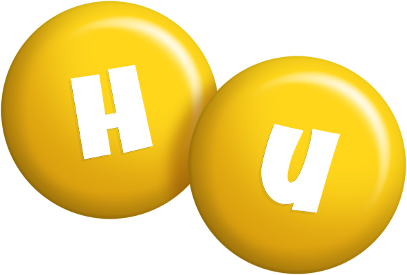 Hu candy-yellow logo