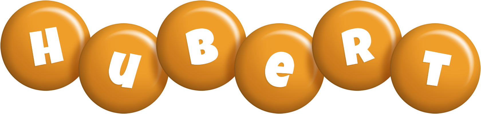 Hubert candy-orange logo