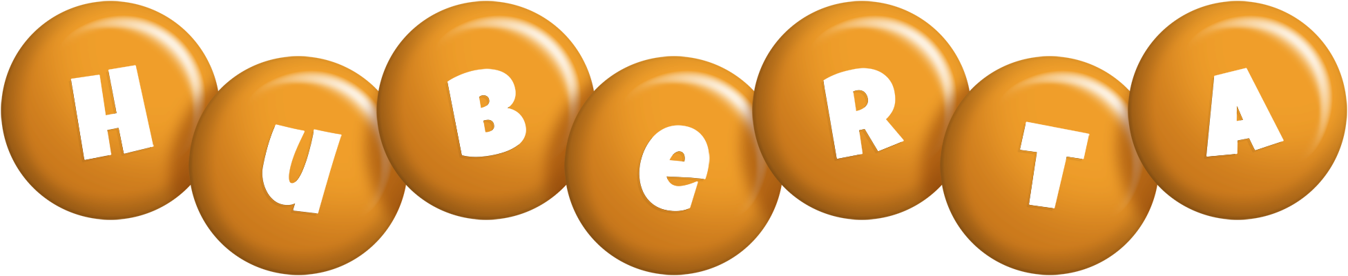 Huberta candy-orange logo