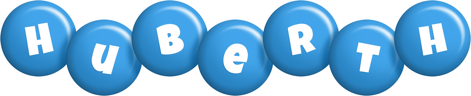 Huberth candy-blue logo