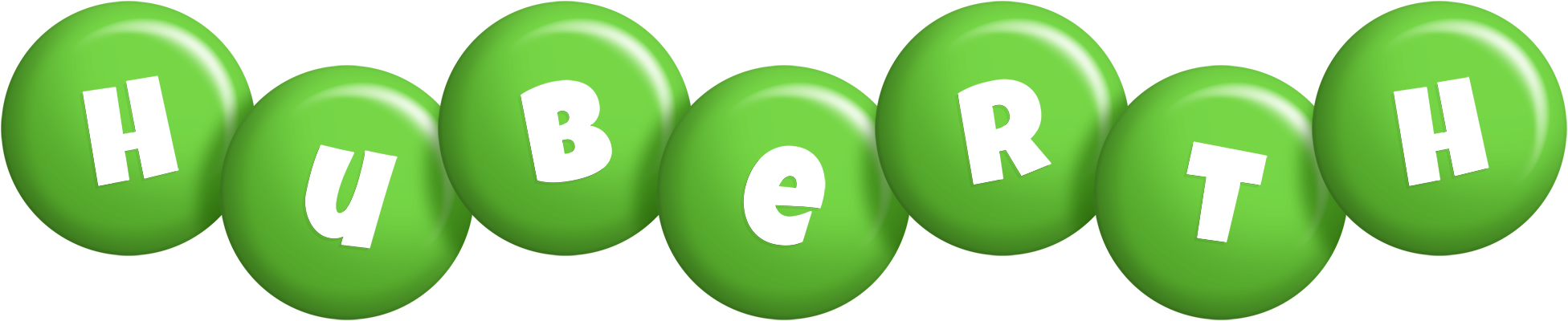 Huberth candy-green logo