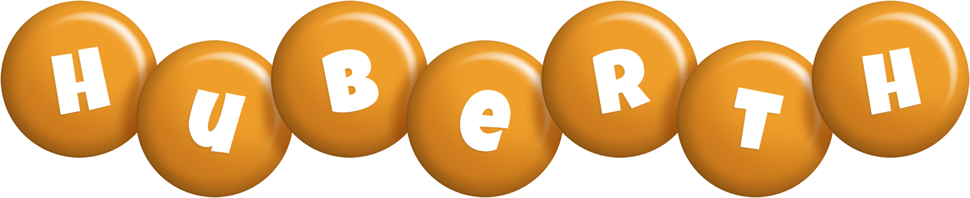 Huberth candy-orange logo