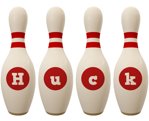 Huck bowling-pin logo