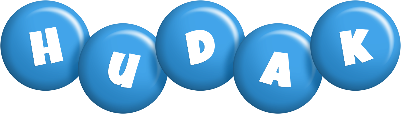 Hudak candy-blue logo