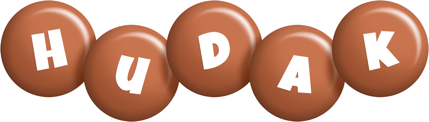 Hudak candy-brown logo
