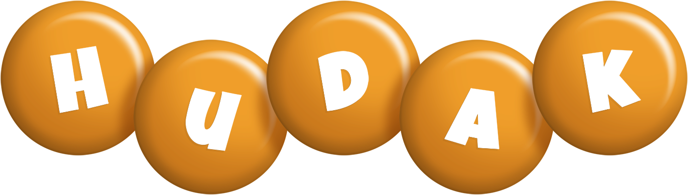 Hudak candy-orange logo