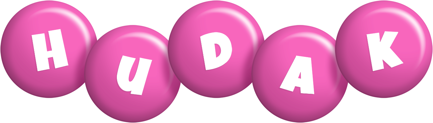Hudak candy-pink logo