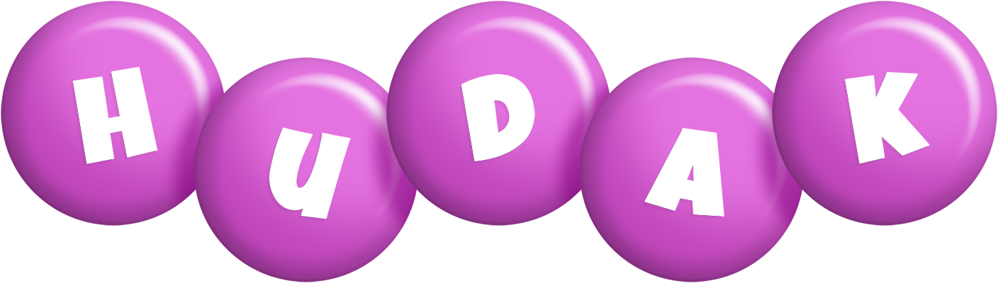 Hudak candy-purple logo