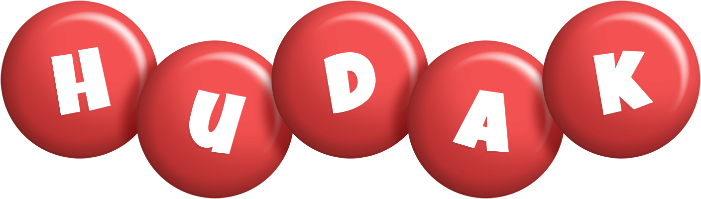 Hudak candy-red logo