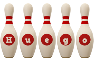 Huego bowling-pin logo