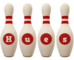 Hues bowling-pin logo