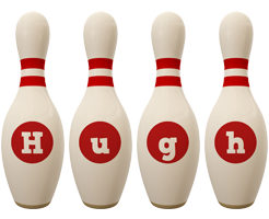 Hugh bowling-pin logo