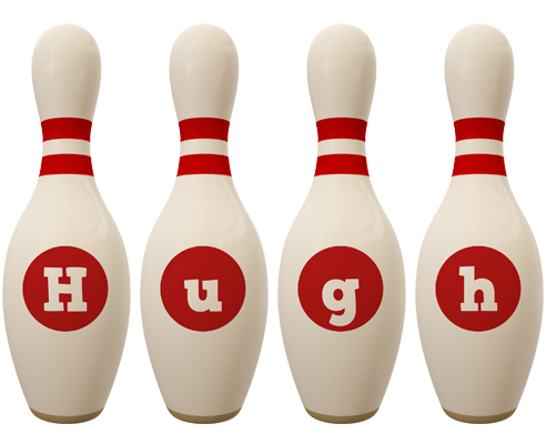 Hugh bowling-pin logo
