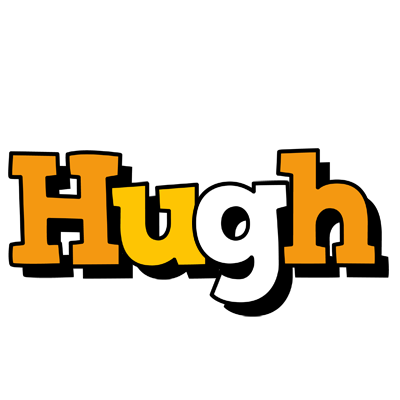 Hugh cartoon logo