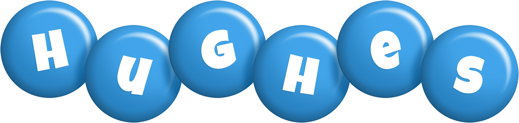 Hughes candy-blue logo