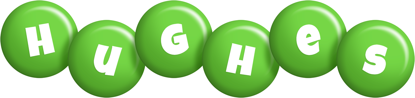 Hughes candy-green logo