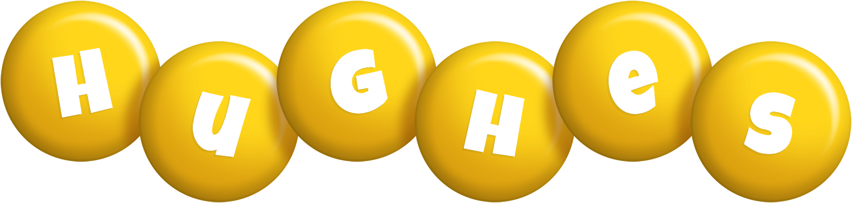 Hughes candy-yellow logo