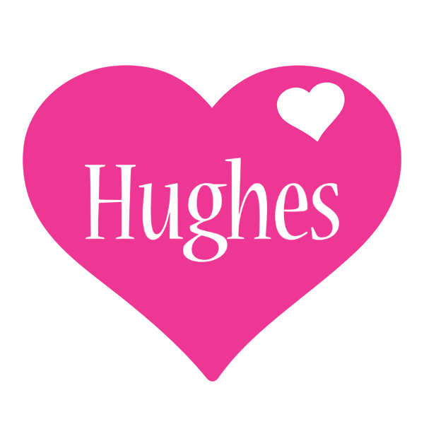 Hughes love-heart logo