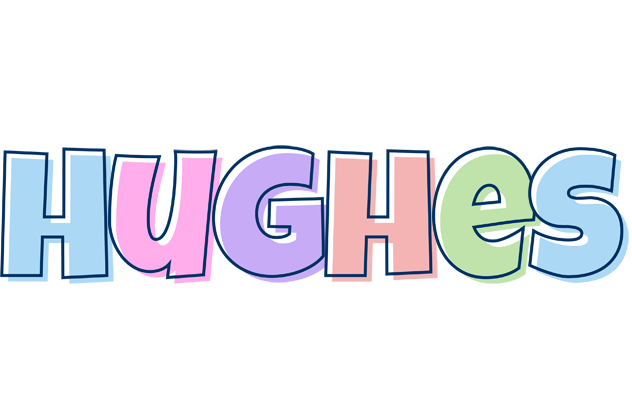Hughes pastel logo