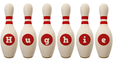 Hughie bowling-pin logo