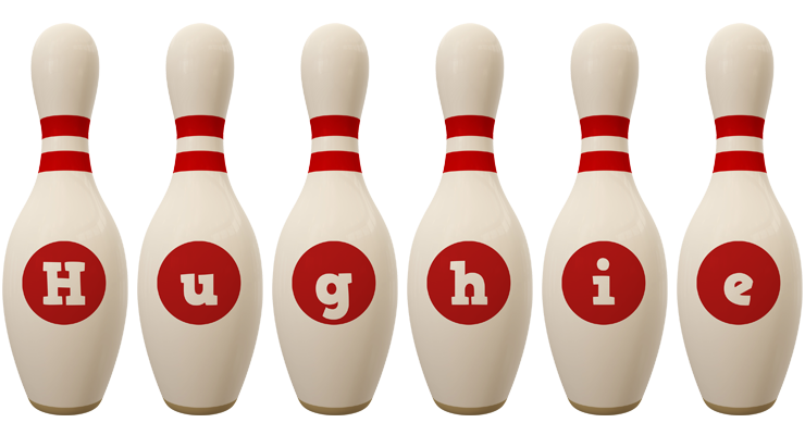 Hughie bowling-pin logo