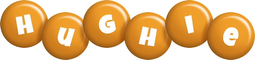 Hughie candy-orange logo