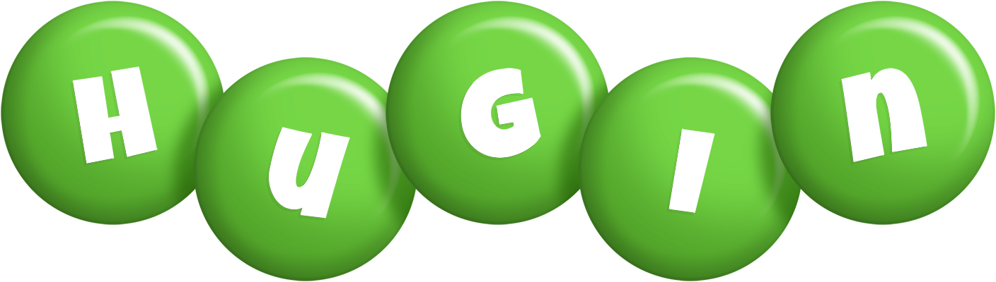 Hugin candy-green logo