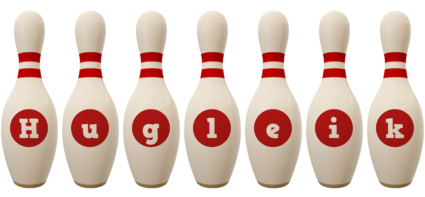 Hugleik bowling-pin logo