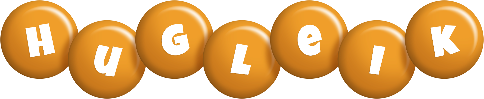 Hugleik candy-orange logo