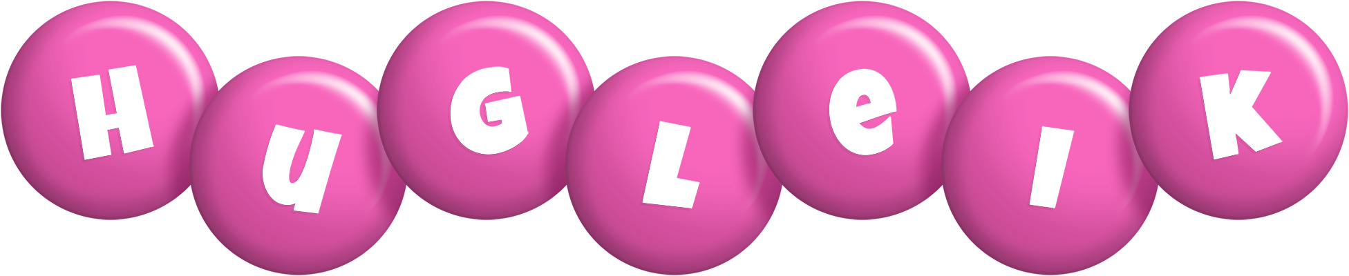 Hugleik candy-pink logo
