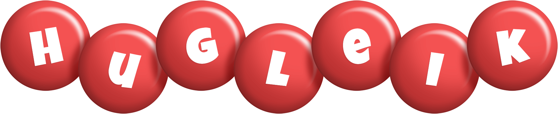 Hugleik candy-red logo