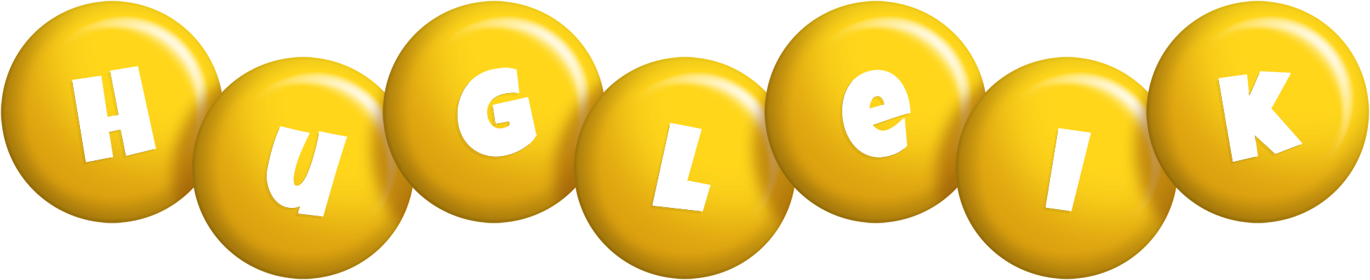Hugleik candy-yellow logo