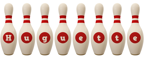 Huguette bowling-pin logo