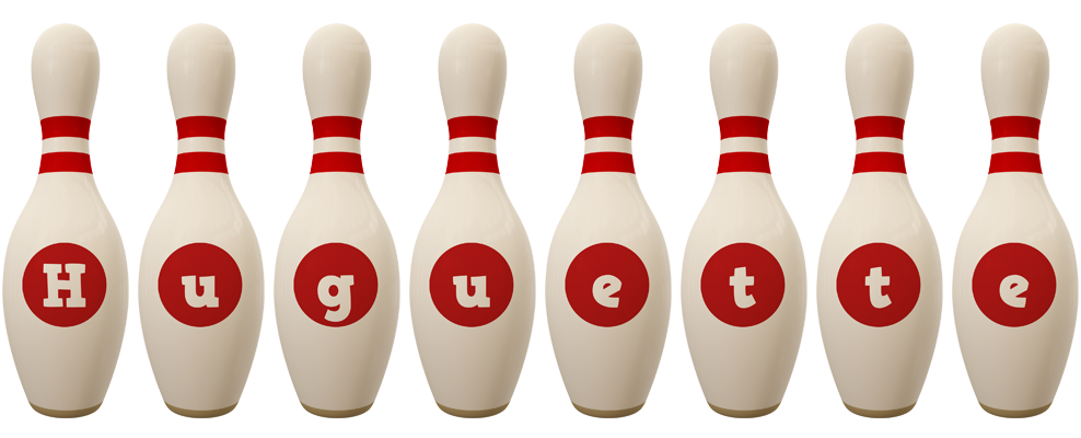 Huguette bowling-pin logo
