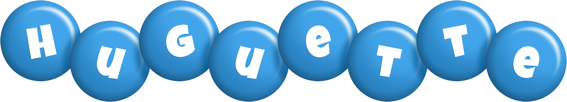 Huguette candy-blue logo