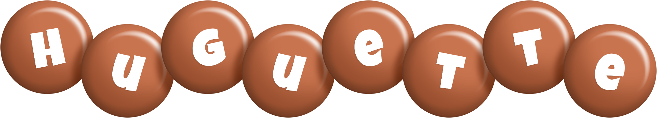Huguette candy-brown logo