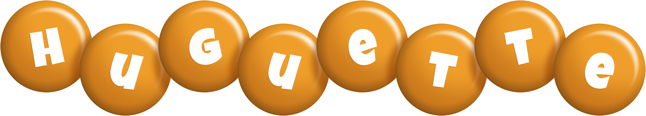 Huguette candy-orange logo