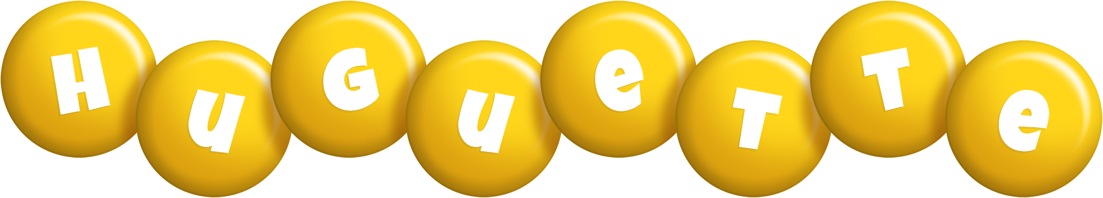 Huguette candy-yellow logo