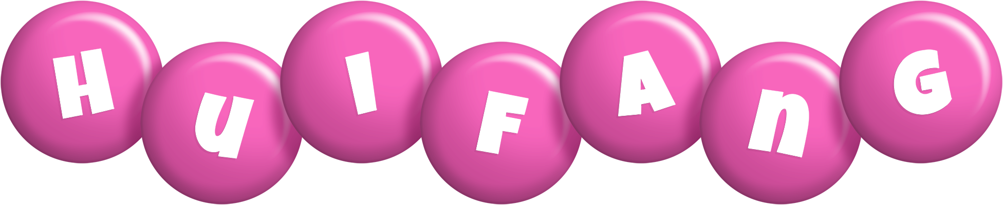 Huifang candy-pink logo