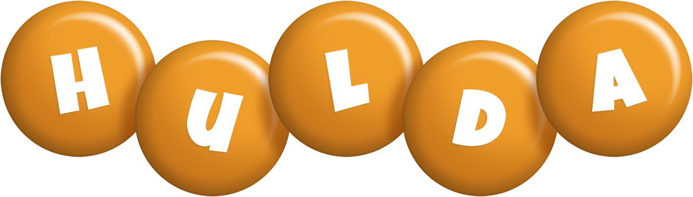 Hulda candy-orange logo