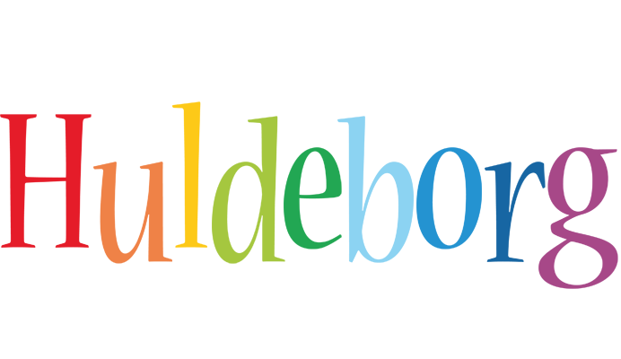 Huldeborg birthday logo