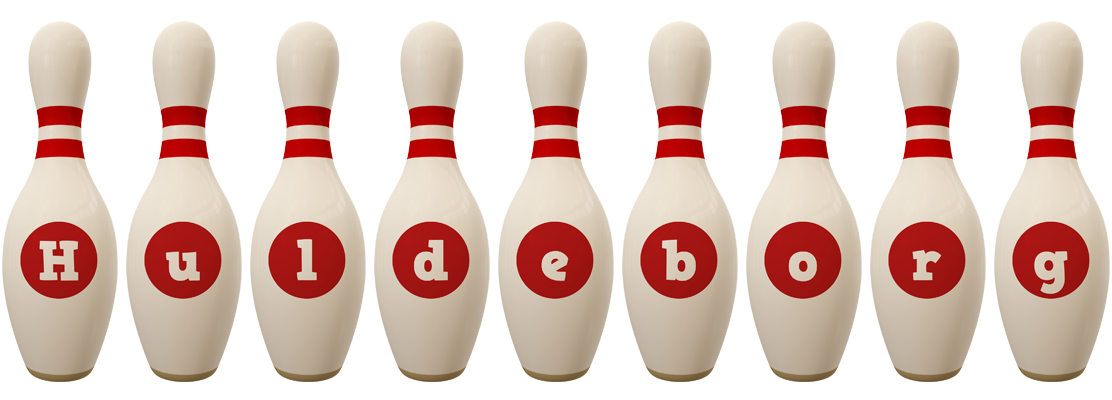 Huldeborg bowling-pin logo