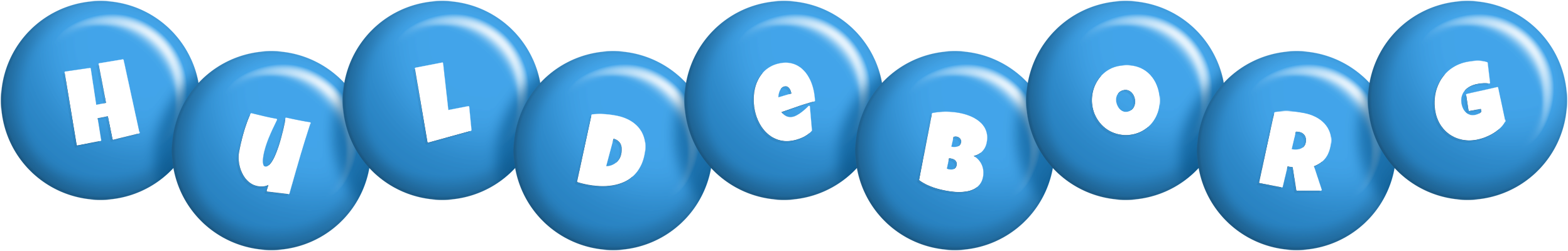 Huldeborg candy-blue logo