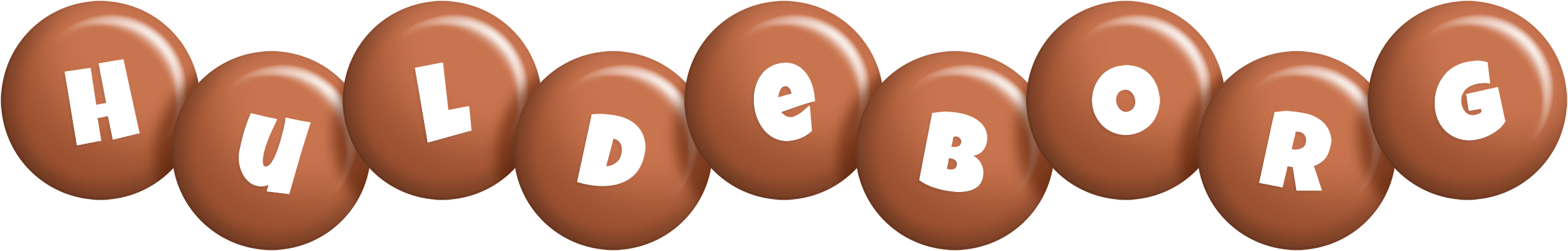 Huldeborg candy-brown logo