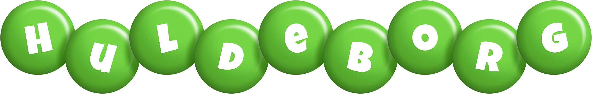 Huldeborg candy-green logo