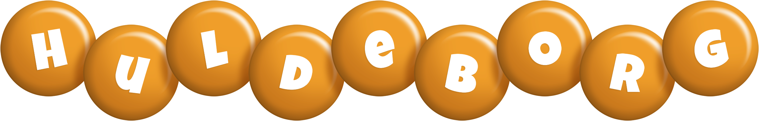 Huldeborg candy-orange logo