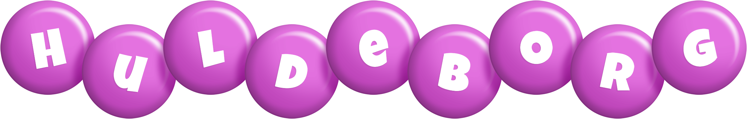 Huldeborg candy-purple logo